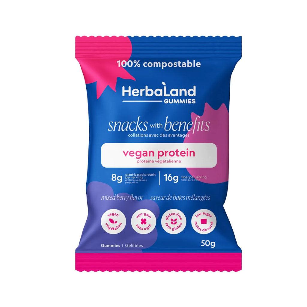 Bonbons Protein Gummies Baies Sauvages HerbaLand - La Boite à Grains