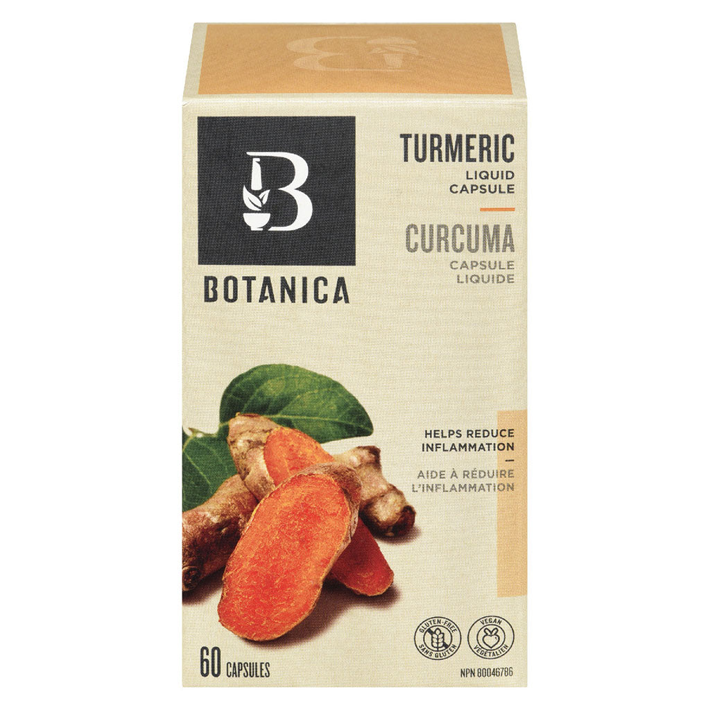 botanica curcuma 60 capsules liquides