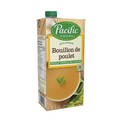 Bouillon de Poulet Biologique Faible en Sodium Pacific Foods - La Boite à Grains