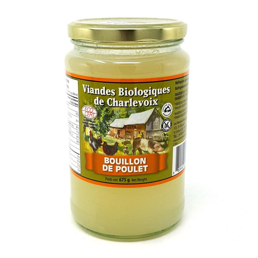 Bouillon de Poulet Biologique Les Viandes Biologiques de Charlevoix - La Boite à Grains