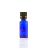 Bouteille Bleu Cobalt avec Bouchon Noir pour Huiles Essentielles La Boite à Grains - La Boite à Grains