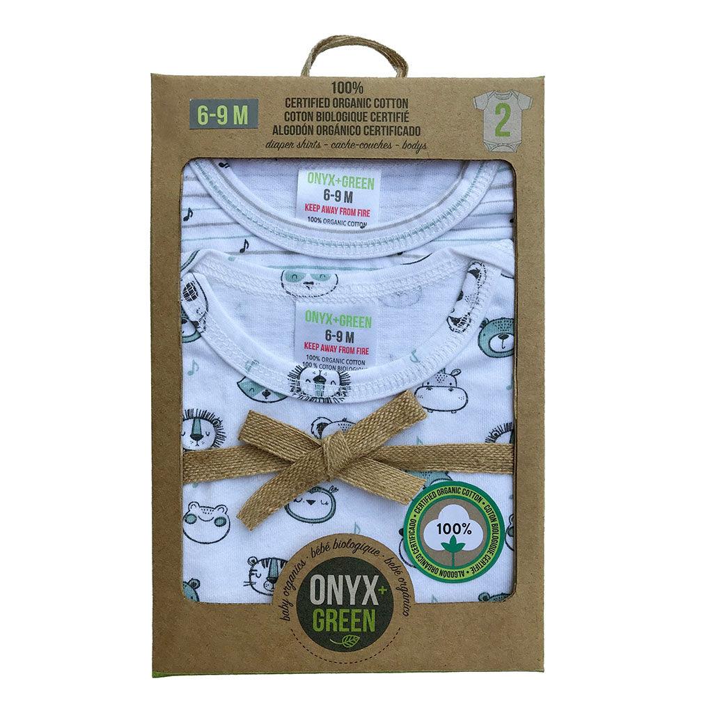 Cache Couches Bébé Coton Biologique Certifié Onyx + Green - La Boite à Grains