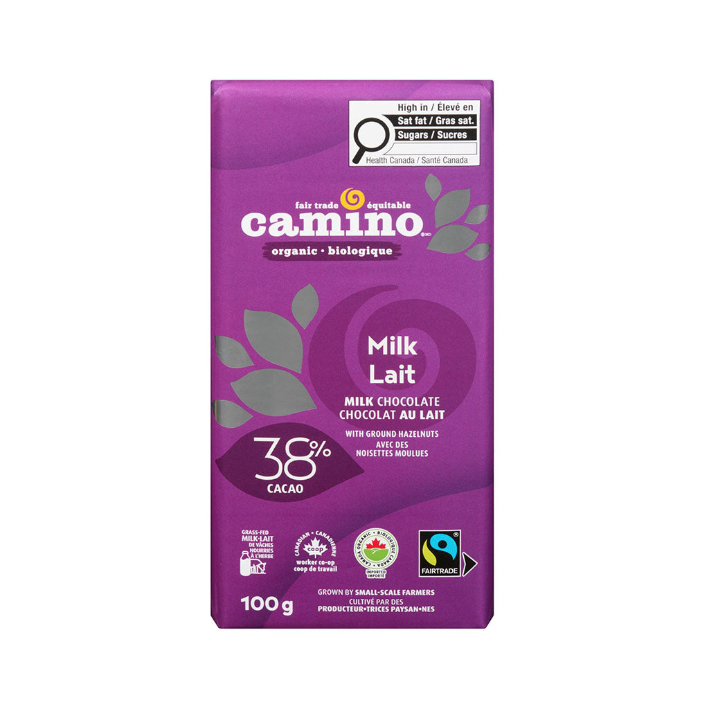 chocolat au lait 38% Camino - La Boite à Grains