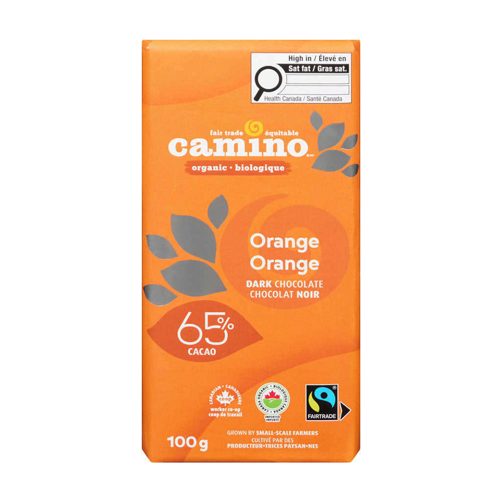 Chocolat Noir Bio 65% à l'Orange