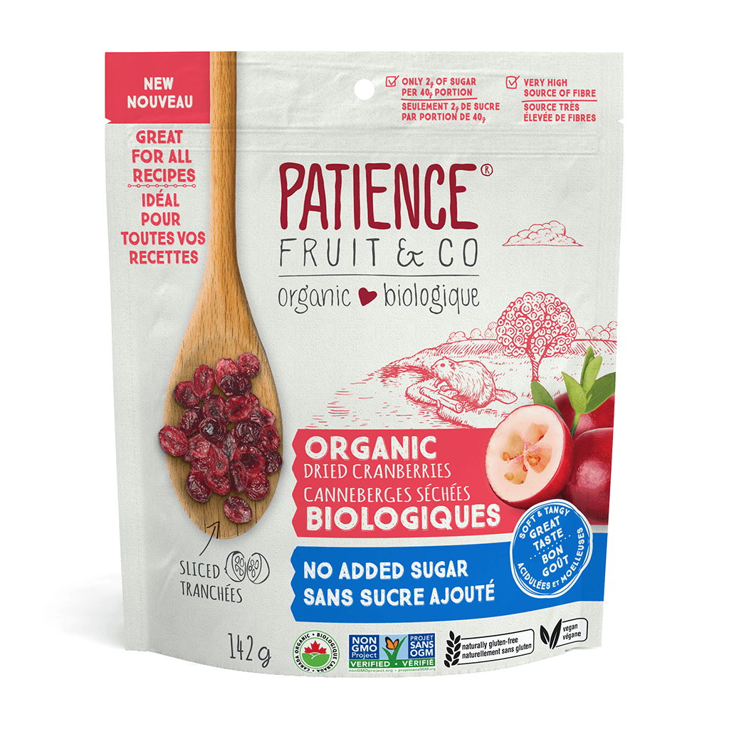 Canneberges Séchées Bio Sans Sucre Ajouté Patience Fruit & Co - La Boite à Grains