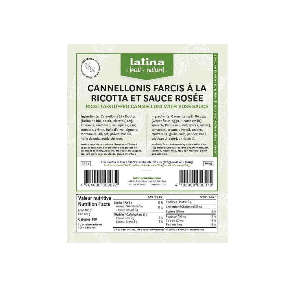 Cannelloni Stuffed with Ricotta and Latin Rosé Sauce - La Boite à Grains
