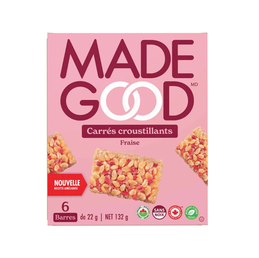 Carrés Croustillants Fraise Made Good - La Boite à Grains