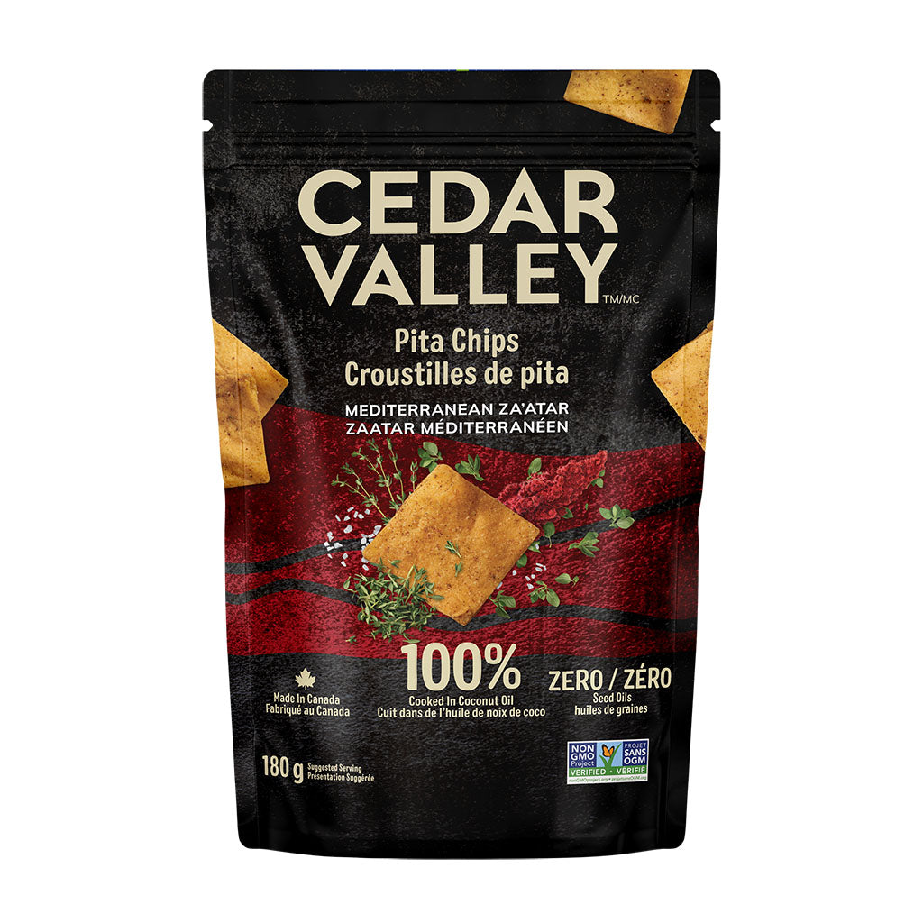 cedar valley croustilles de pita zaatar méditerranéen - La Boite à Grains