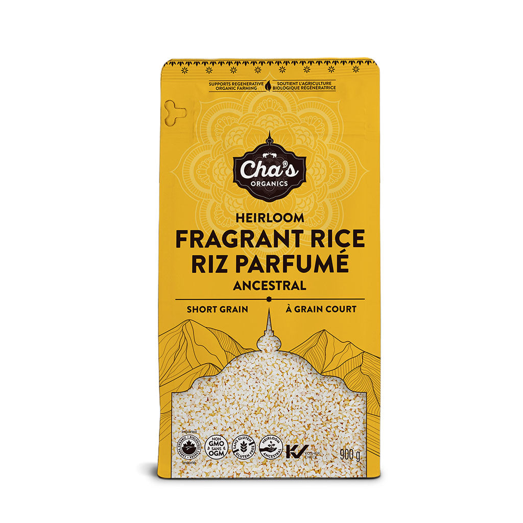 riz parfumé ancestral à grain court biologique Cha's Organics - La Boite à Grains