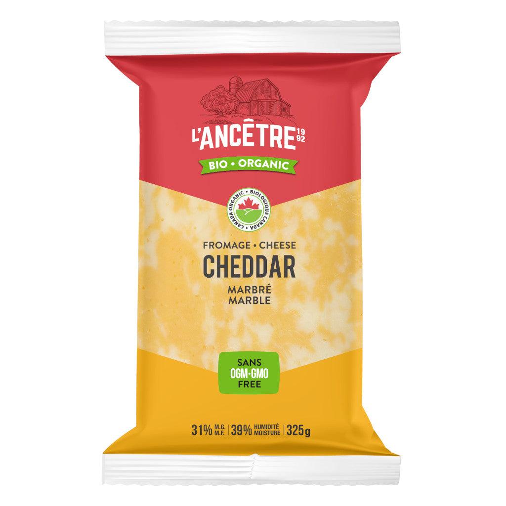 Cheddar Doux Marbré Biologique L'Ancêtre - La Boite à Grains