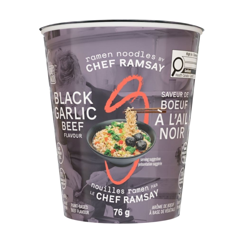 nouilles ramen chef Ramsay saveur boeuf à l'ail noir Chef Woo - La Boite à Grains