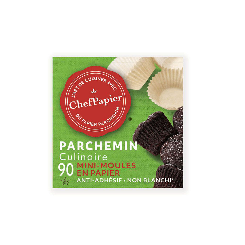 chefpapier parchemin culinaire 90 mini moules en papier - La Boite à Grains