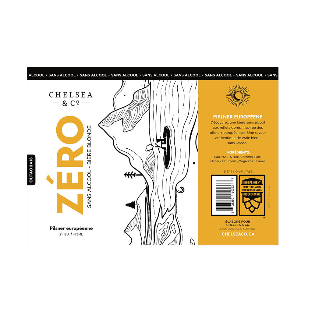 bière zéro blonde sans alcool Chelsea & Co - La Boite à Grains