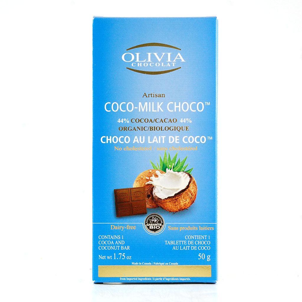 Organic Coconut Milk Chocolate Olivia Chocolat - La Boite à Grains
