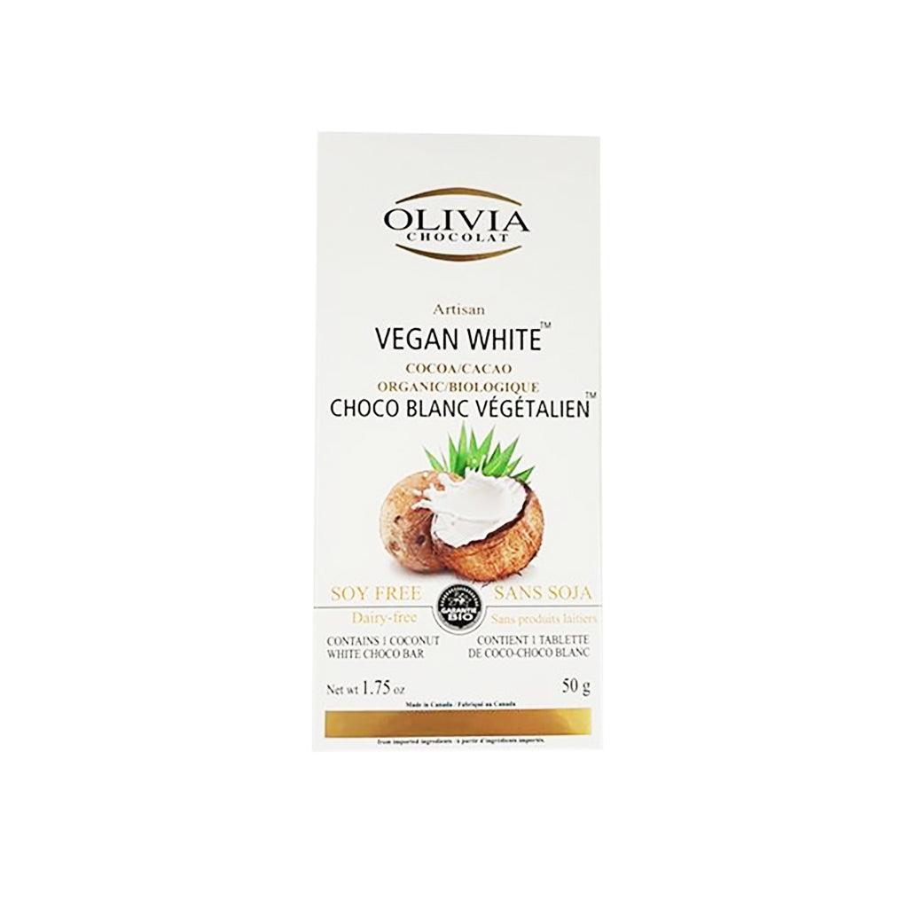 Chocolat Blanc Végétalien Bio Olivia Chocolat - La Boite à Grains