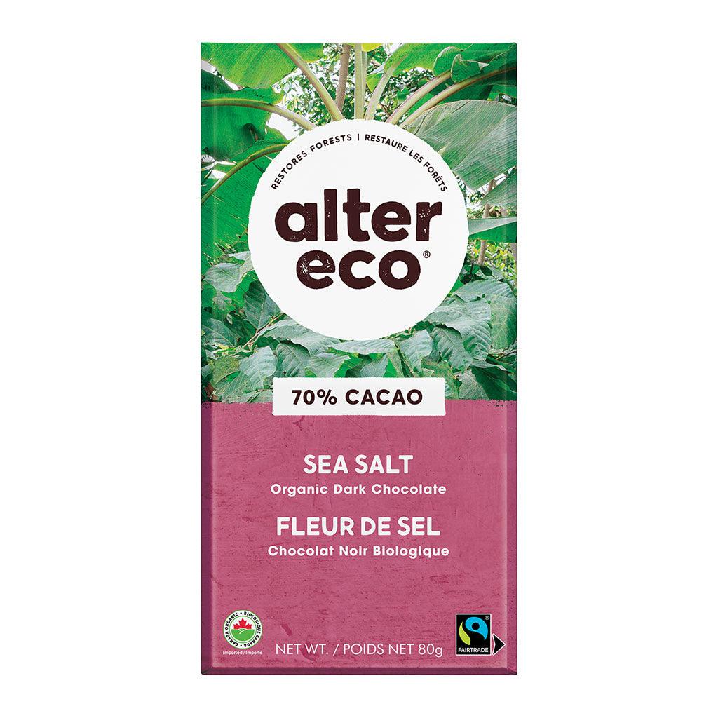 Chocolat Noir Biologique 70% Fleur de Sel Alter Eco - La Boite à Grains