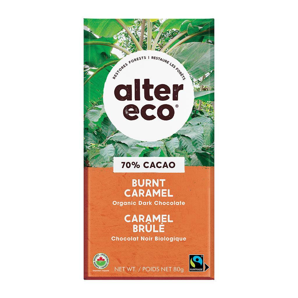 Chocolat Noir Biologique Caramel Brûlé Alter Eco - La Boite à Grains