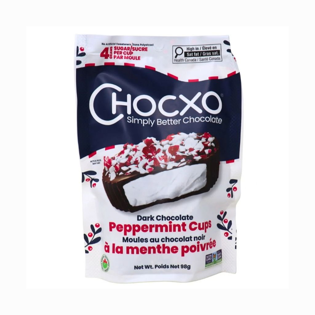 ChocXO moules au chocolat noir à la menthe poivrée biologique - La Boite à Grains