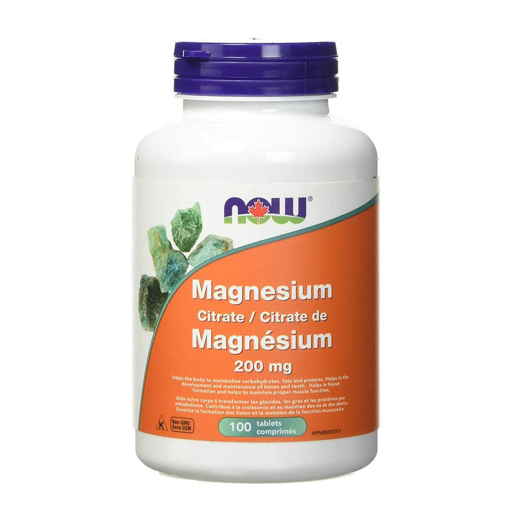 Citrate de Magnésium 200 mg Now - La Boite à Grains