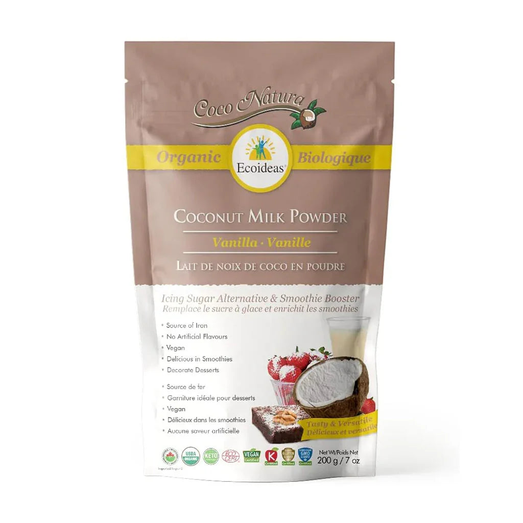 Ecoideas organic vanilla powdered coconut milk - La Boite à Grains