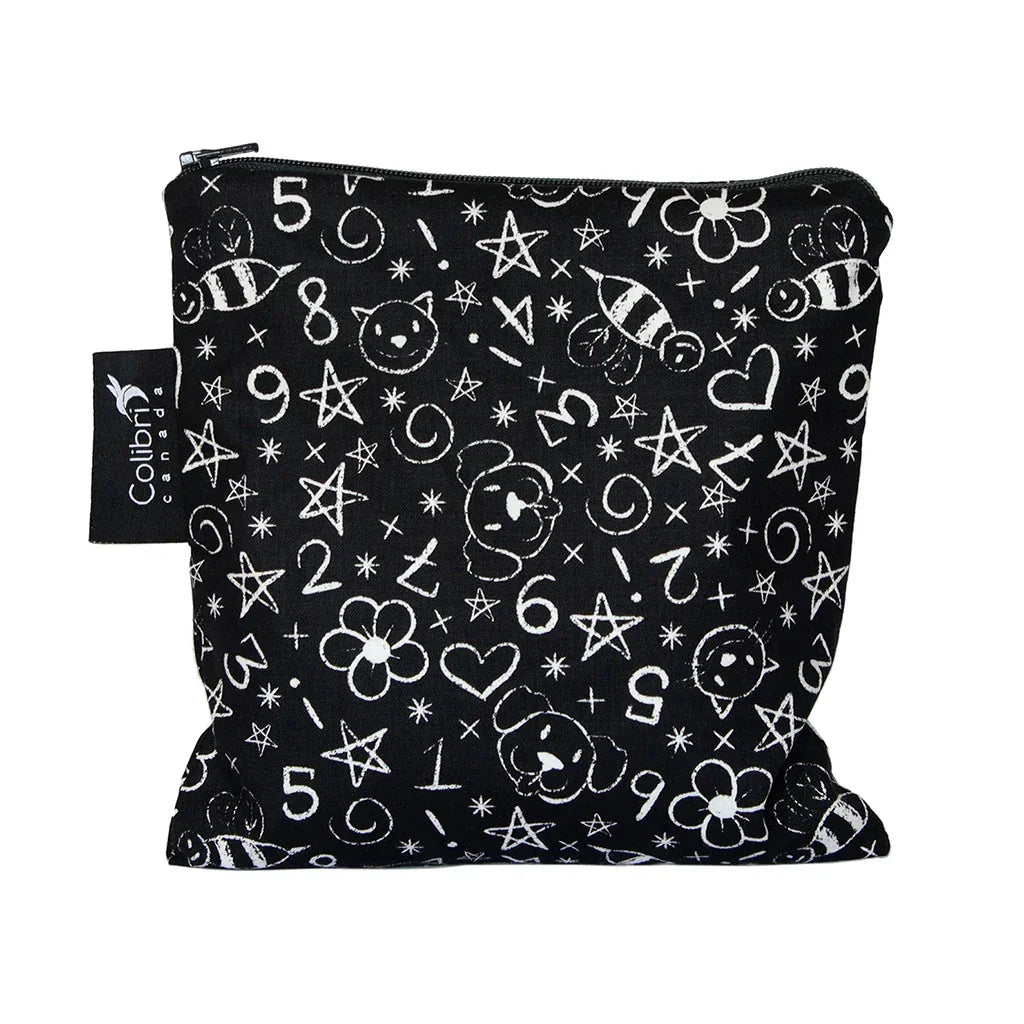 reusable snack bag Chalkboard Colibri Canada - La Boite à Grains