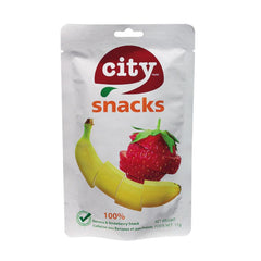 Collation aux Bananes & Fraises City Snacks - La Boite à Grains