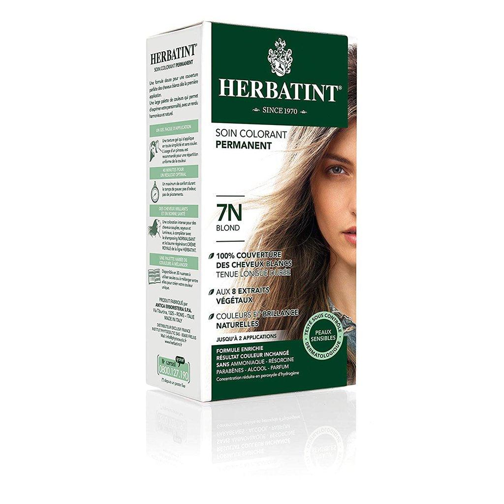 Colorant Permanent à Cheveux - Blond 7N Herbatint - La Boite à Grains