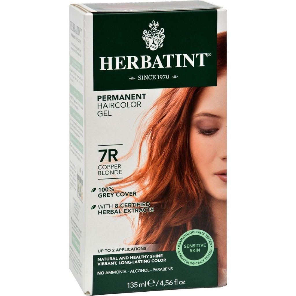 Colorant Permanent à Cheveux - Blond Cuivré 7R Herbatint - La Boite à Grains