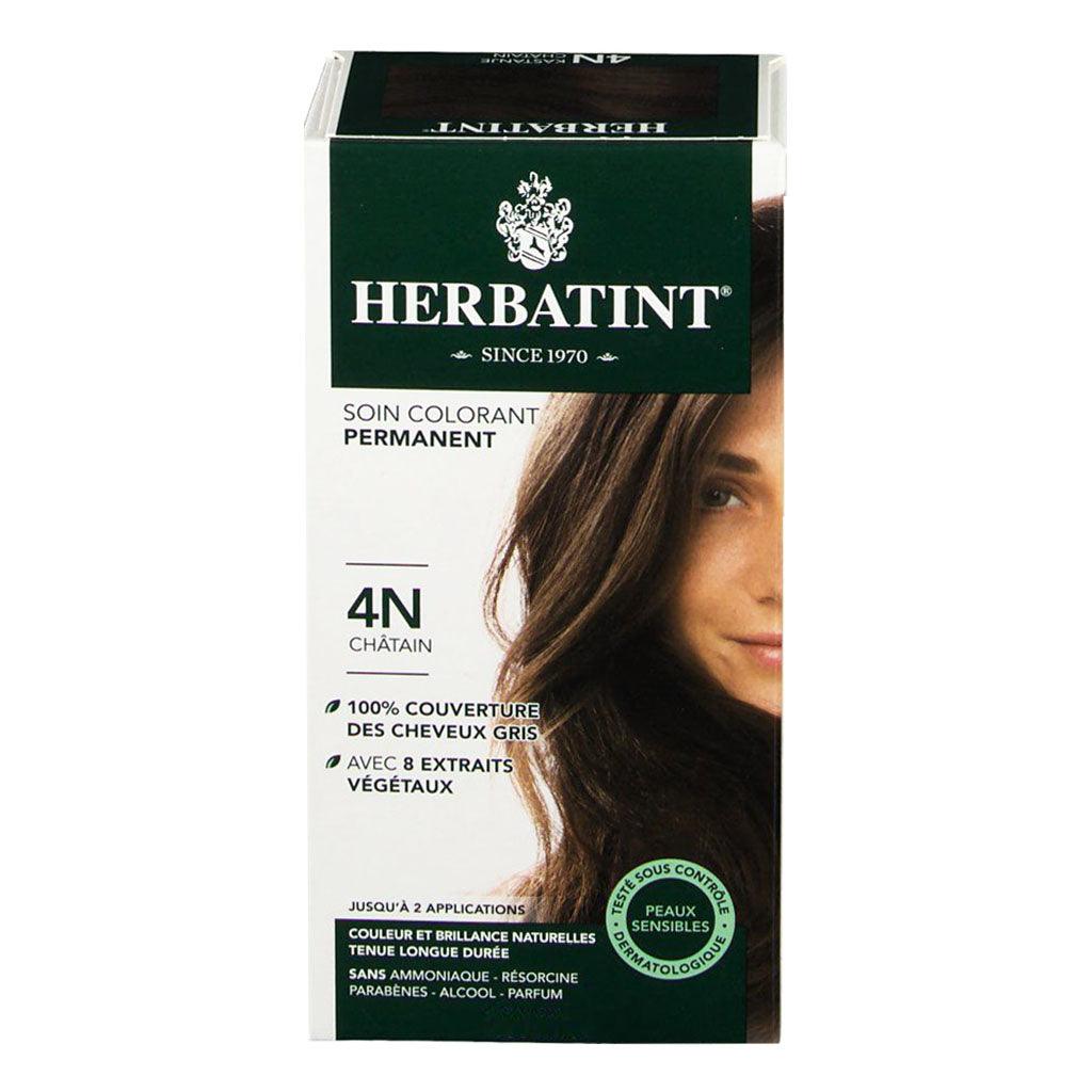 Colorant Permanent à Cheveux - Châtain 4N Herbatint - La Boite à Grains