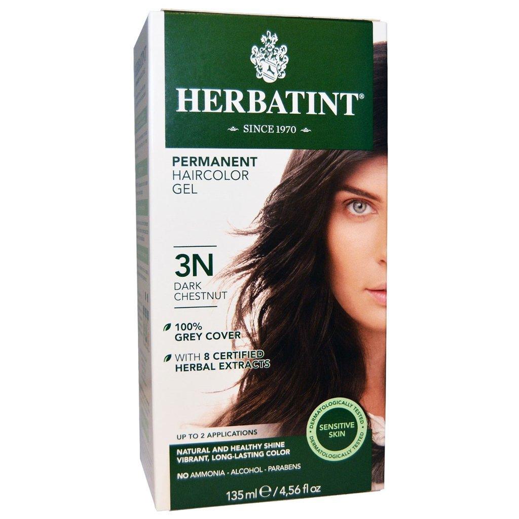Colorant Permanent à Cheveux - Châtain Foncé 3N Herbatint - La Boite à Grains
