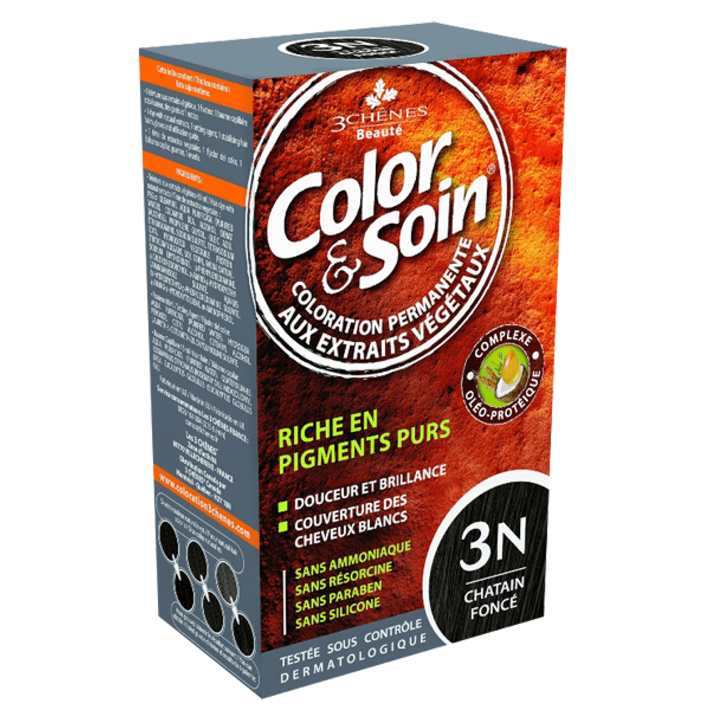Coloration Permanente Color & Soin Châtain Foncé Color & Soin - La Boite à Grains