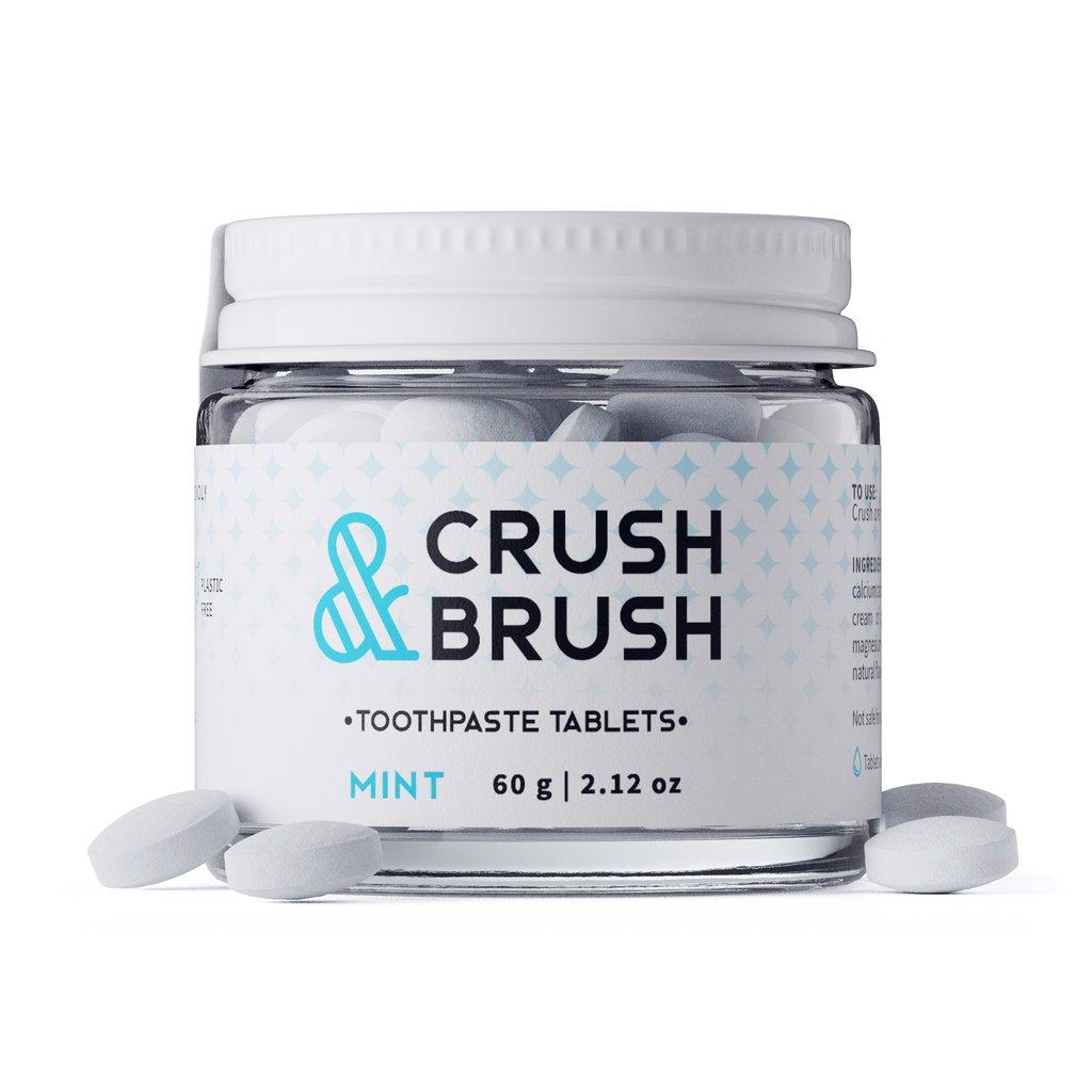 Comprimés de Dentifrice Crush & Brush Menthe Nelson Naturals - La Boite à Grains