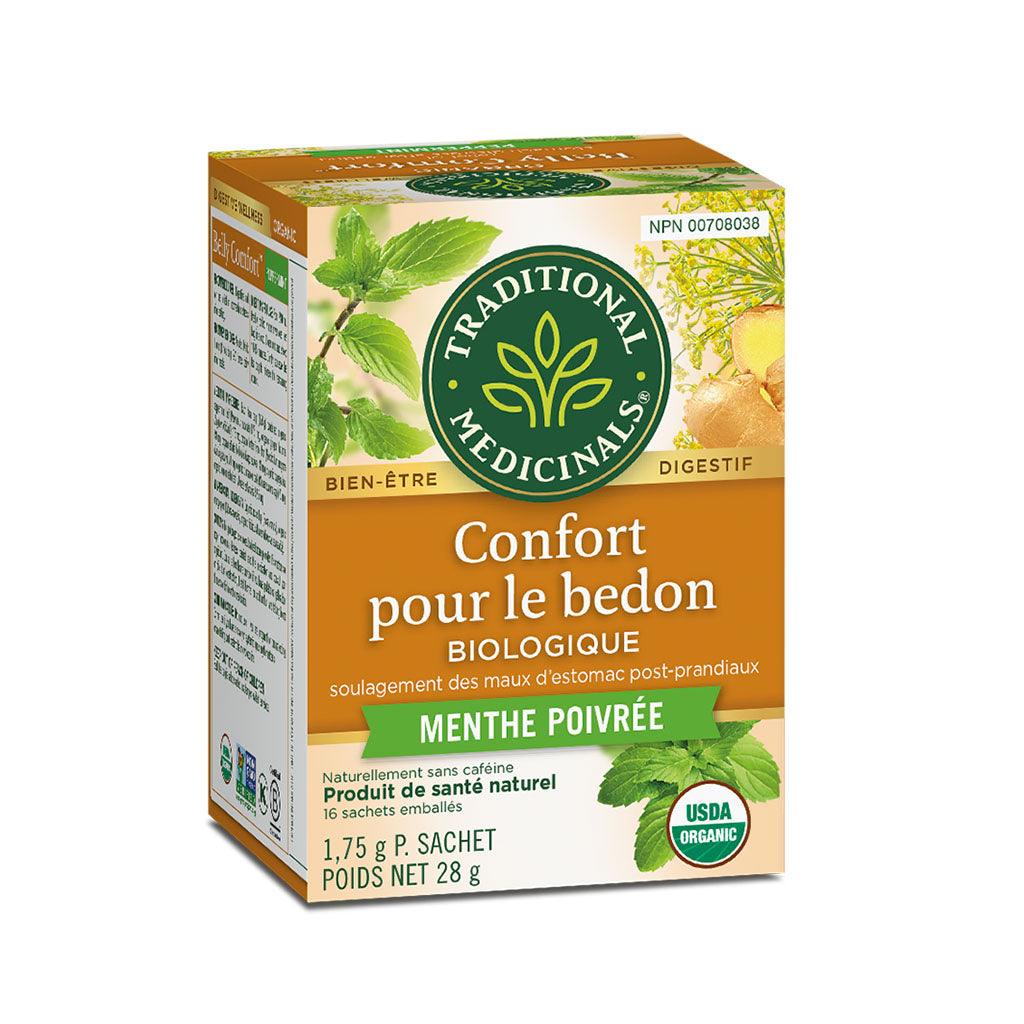 Confort pour le Bedon Menthe Poivrée Biologique Traditional Medicinals - La Boite à Grains