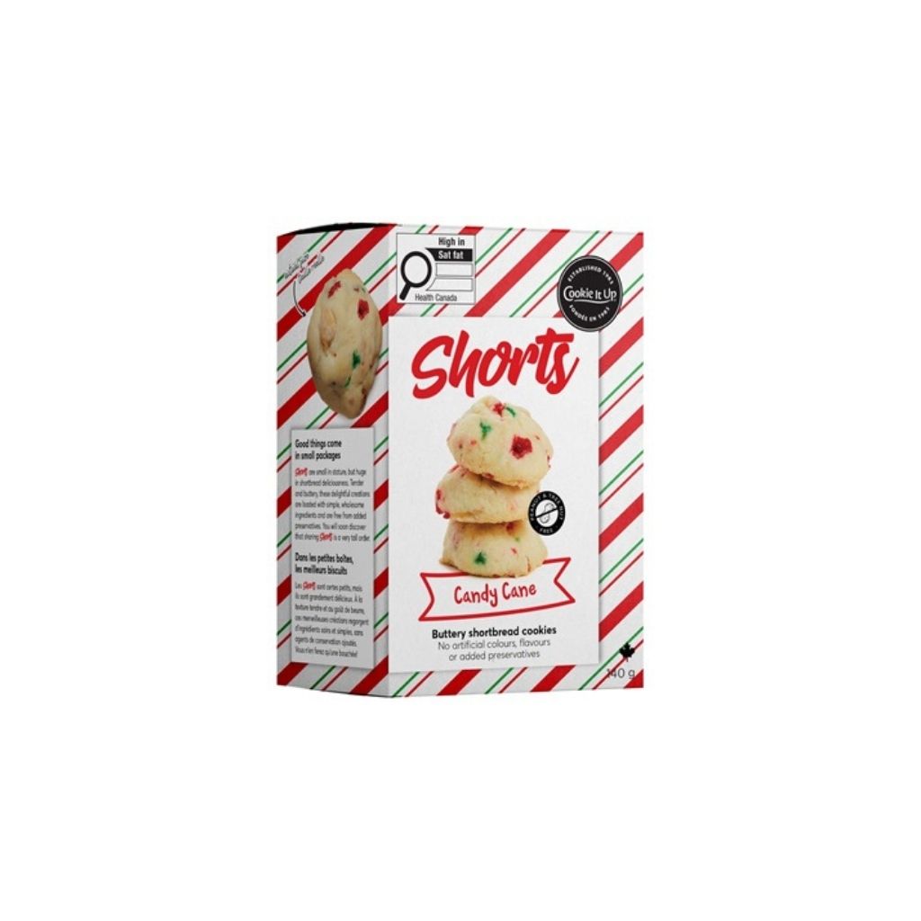 Candy Cane Shorts Buttery Shortbread Cookies Cookie It Up - La Boite à Grains