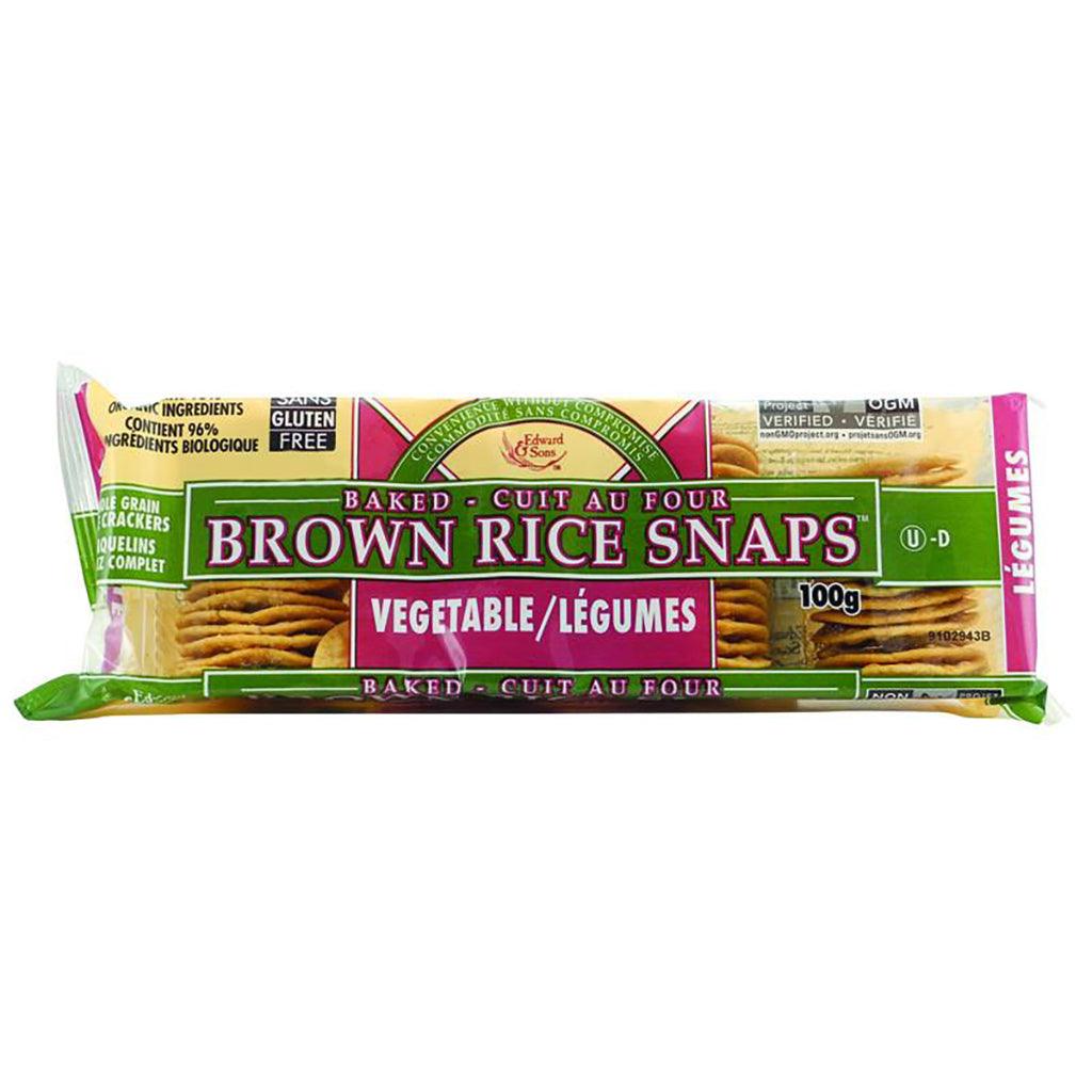 Craquelins de Riz Complet aux Légumes Edward & Sons - La Boite à Grains