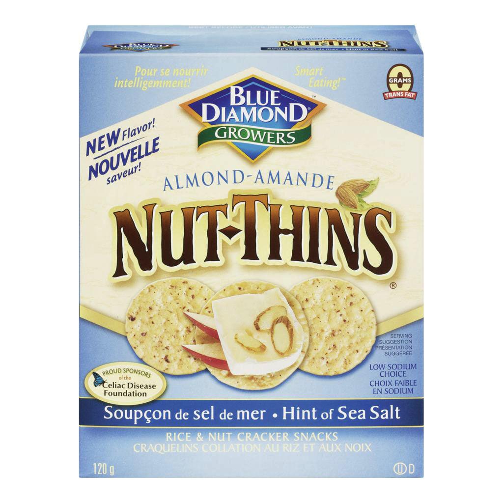 Craquelins Nut-Thins Amande Soupçon de Sel de Mer Blue Diamond - La Boite à Grains