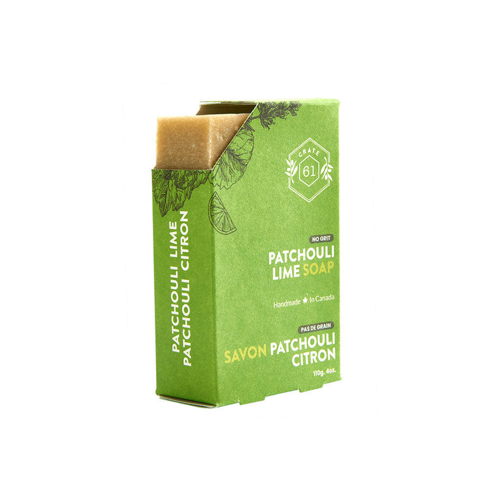 crate 61 savon patchouli citron - La Boite à Grains