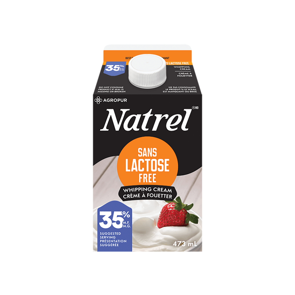 Crème à Fouetter 35% Sans Lactose Natrel - La Boite à Grains