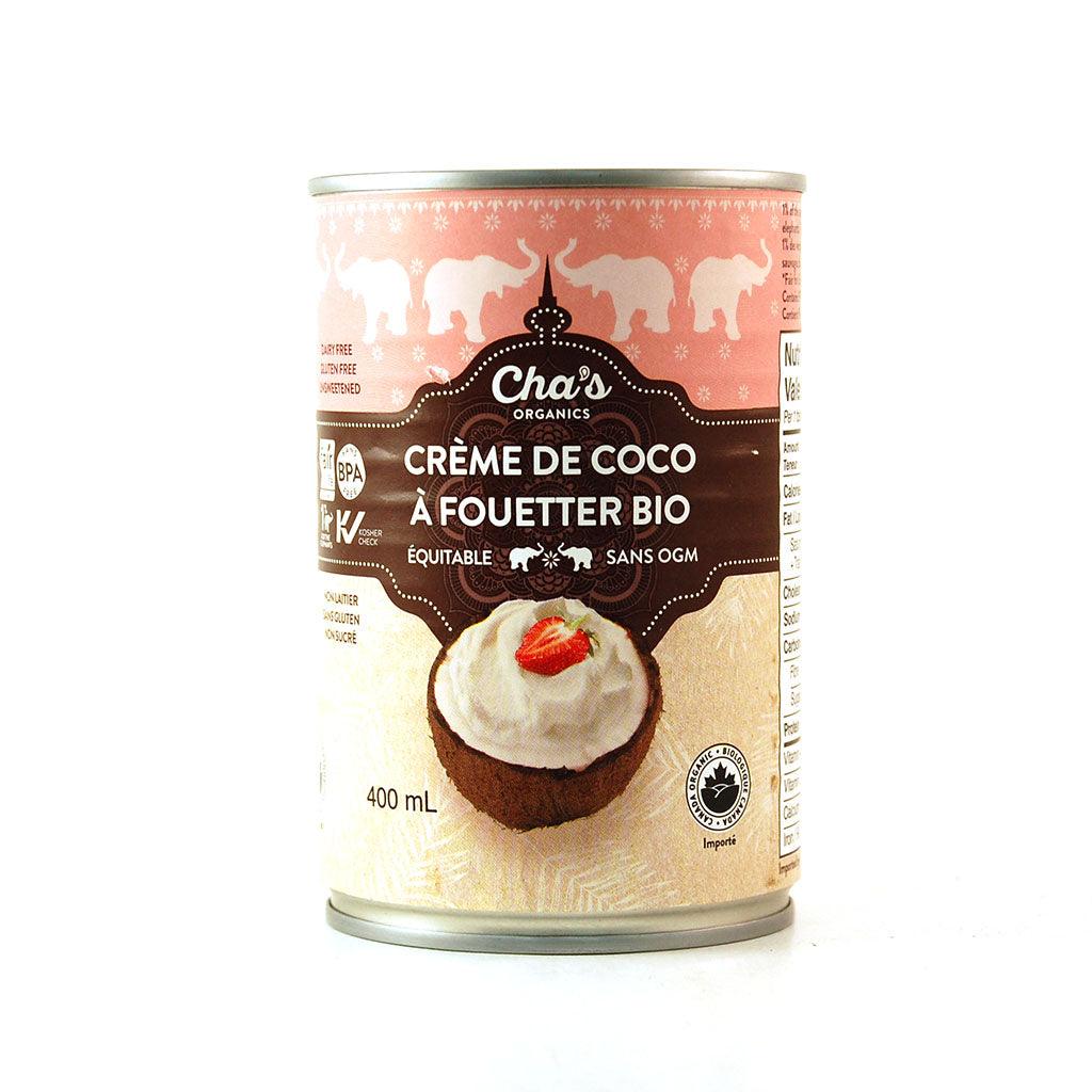 Crème de Coco à Fouetter Biologique Cha's Organics - La Boite à Grains