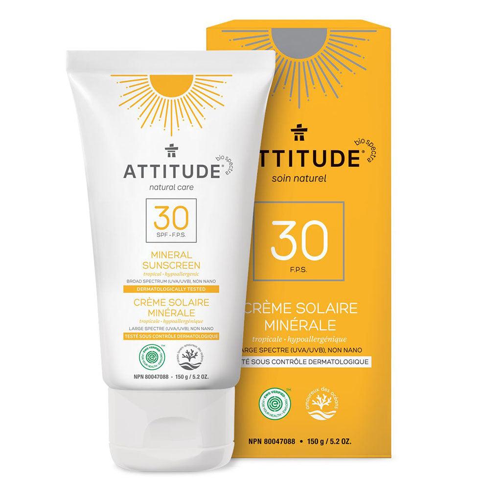 Crème Solaire Minérale FPS 30 Tropicale Attitude - La Boite à Grains