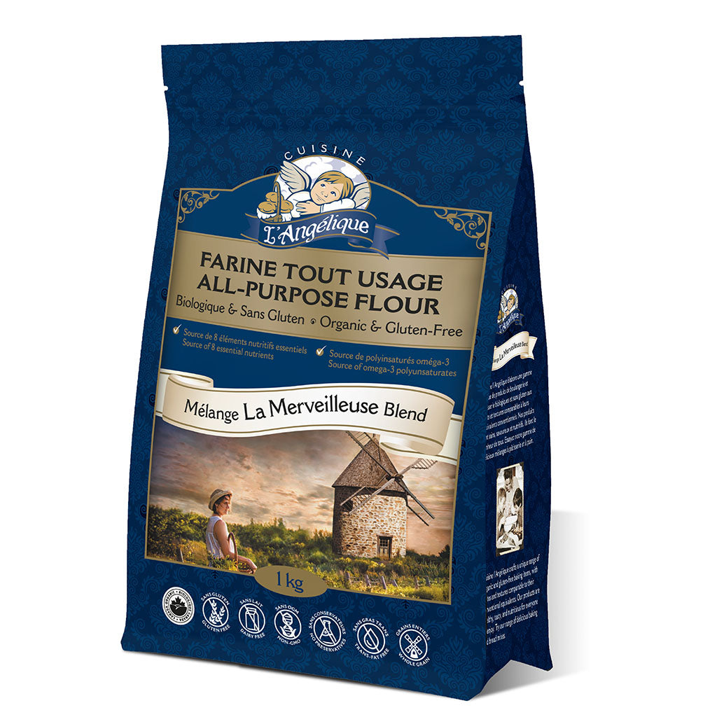 cuisine l'angélique farine tout usage mélange la merveilleuse biologique sans gluten 1 kg