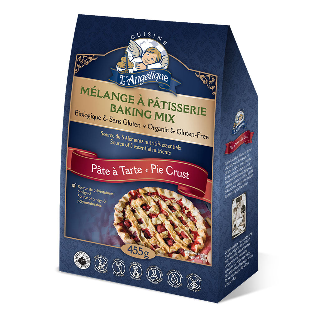 cuisine l'angélique mélange à pâtisserie pâte à tarte biologique sans gluten 455 g