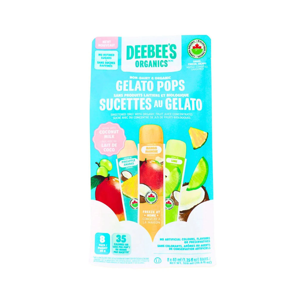 sucettes au gelato biologique deebee's organics - La Boite à Grains