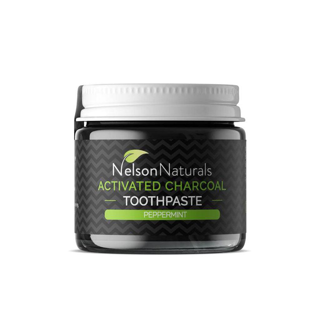 Dentifrice au Charbon Activé Menthe Poivrée Nelson Naturals - La Boite à Grains