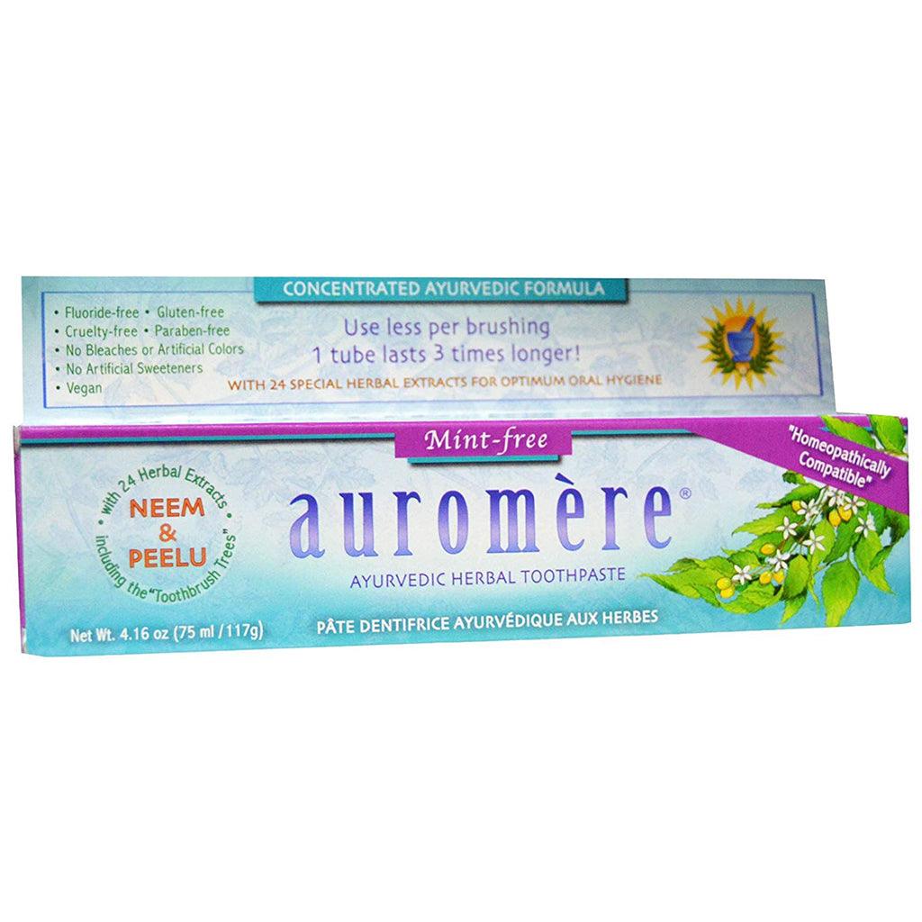 Dentifrice Ayurvédique Sans Menthe Auromère - La Boite à Grains