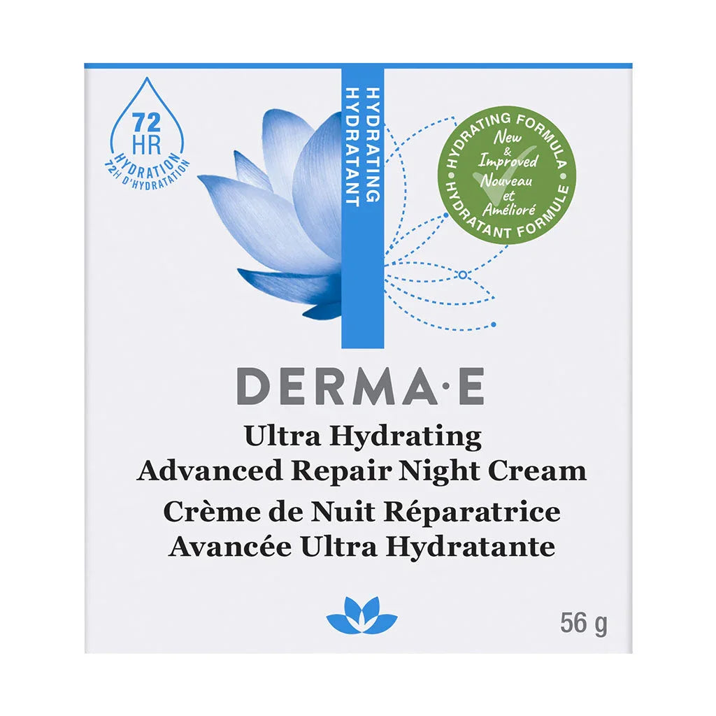 derma e crème de nuit réparatrice avancée ultra hydratante 56 g