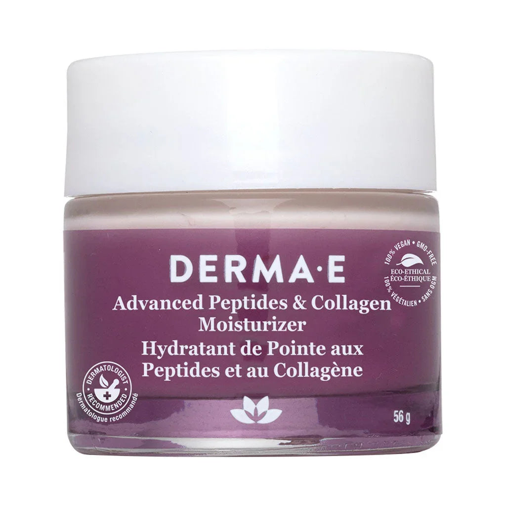 derma e night moisturizer with advanced peptides and flora collagen 56 g