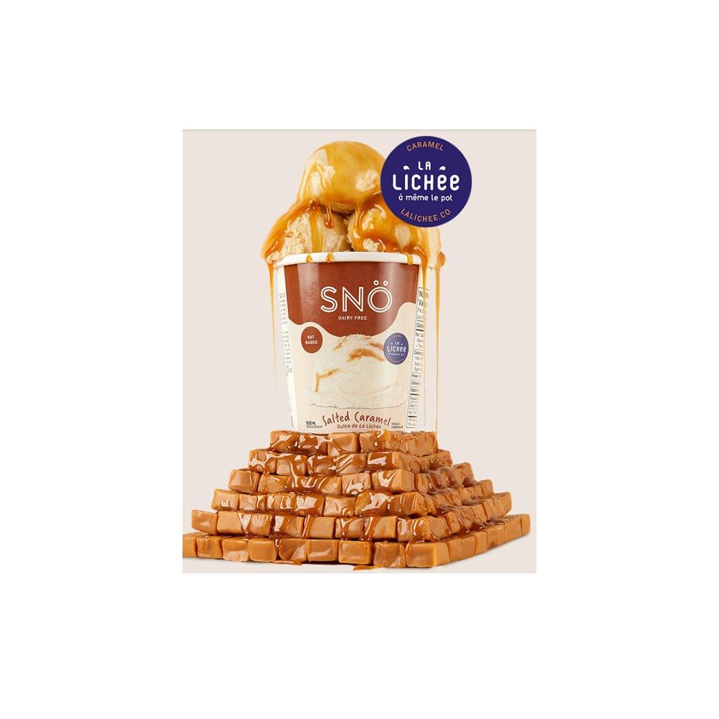 Dessert Glacé Caramel Salé Dulce de la Lichee à Base d'Avoine Snö - La Boite à Grains