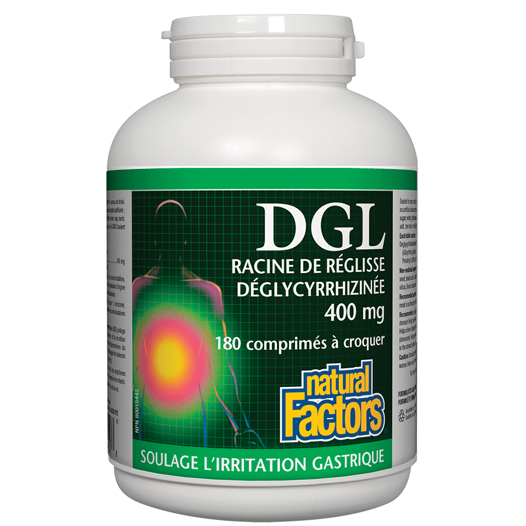 DGL - Racine de Réglisse Déglycyrrhizinée Natural Factors - La Boite à Grains