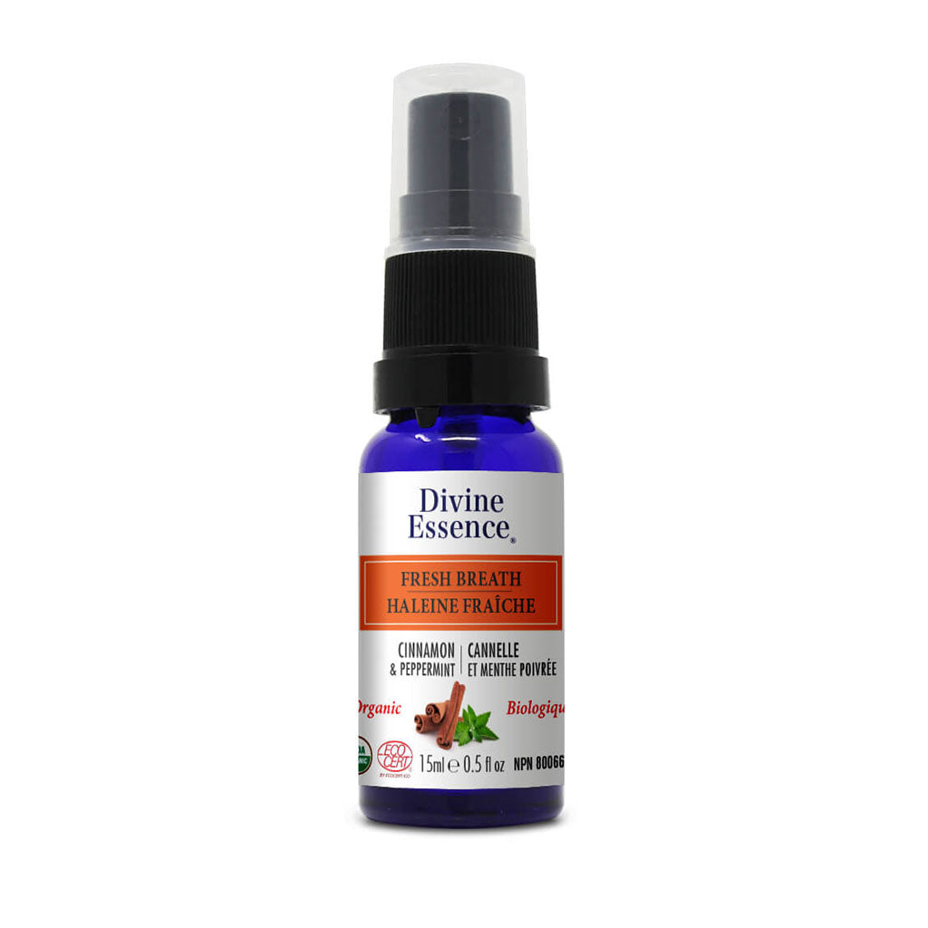 divine essence haleine fraîche cannelle et menthe poivrée biologique 15 ml